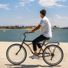 Multifunction 26 Inch 7 Speed Bike, Steel Frame, Upright Comfortable Seat, U-brake, Multi-function Rear Rack, Multicolor