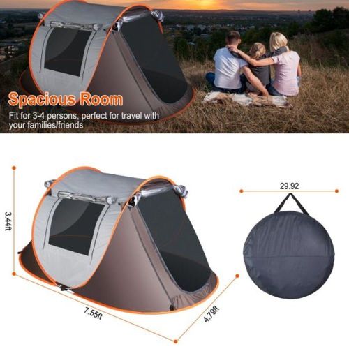 Pop up tent automatic setting camping tent waterproof instant setting tent, with 4 mosquito net windows, handbag, used for hiking, rock climbing Pop up tent automatic setting camping tent waterproof instant setting tent, with 4 mosquito net windows, handbag, used for hiking, rock climbing