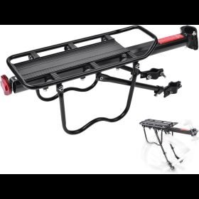 Rear Bike Rack Bicycle Cargo Rack Full Quick Release Adjustable Bicycle Carrier Bike Luggage Rack for Back of Bike Aluminum Alloy 115 lbs Capacity Bik