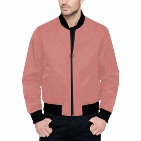 Mens Jacket, Tiger Lily Pink And Black Bomber Jacket