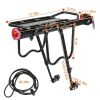Rear Bike Rack Bicycle Cargo Rack Full Quick Release Adjustable Bicycle Carrier Bike Luggage Rack for Back of Bike Aluminum Alloy 115 lbs Capacity Bik