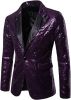 Mens Sequin Suits Jackets Blazer Slim Fit Notched Lapel One Button Party Show Tux Dress Coats