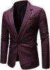 Men's Plaid Suit Jacket Casual One Button Regular Fit Blazer Classic Plaid Sport Coat Stylish Dress Coat