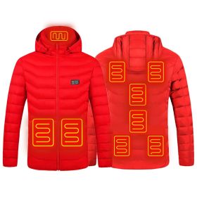 Male And Female Lightweight Electric Padded Jacket Usb Constant Temperature Electric Heating Padded Jacket (Color: red2-9, size: XL)