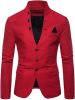 Men's Suit Jacket Casual Slim Fit Coat Lightweight Business Daily Blazers Formal Solid Color Dress Coats