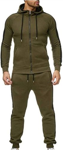 Men's2 Pieces Jacket & Pants Jogging Suits Sweatsuit Sportswear Casual Outfits Suit Full Zip Sports Sweatsuits