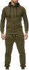 Men's2 Pieces Jacket & Pants Jogging Suits Sweatsuit Sportswear Casual Outfits Suit Full Zip Sports Sweatsuits