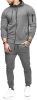 Mens 2 Piece Tracksuit Zipper Hoodie Pants Athletic Tracksuits Casual Hooded Outdoor Sport Suits