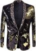 Men's Shiny Sequins Suit Jackets Sparkle Sequin Open Front Blazers Casual Stylish Cardigan for Party Wedding Prom Purple