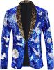 Men's Shiny Sequins Suit Jackets Sparkle Sequin Open Front Blazers Casual Stylish Cardigan for Party Wedding Prom Purple