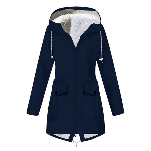 Autumn and winter new women's plus velvet jacket outdoor mountaineering clothes hooded jacket waterproof coat
