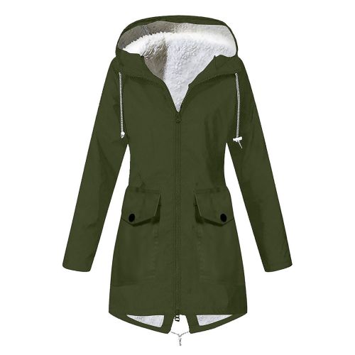 Autumn and winter new women's plus velvet jacket outdoor mountaineering clothes hooded jacket waterproof coat