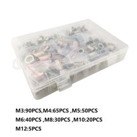 ALLSOME BT-605 Riveter Gun tool Hand Insert Rivet Nut Tool Manual Mandrels M3 M4 M5 M6 M8 M10 M12 HT2597 (Color: 300Pcs Rivet nuts)
