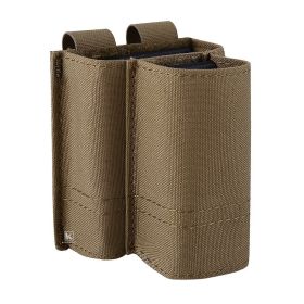 KRYDEX Tactical 5.56 .223mm Rifle with 9mm Pistol Magazine Pouch For Hunting Airsoft Vest Belt Gear Compatible Belt & MOLLE (Color: Coyote Brown)