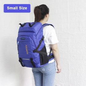 Two Sizes Classic Backpack Men Women Large Capacity Outdoor Shoulder Bags Travel Luggage Backpack Student Laptop Bag (Color: Small sky blue)