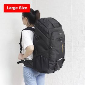 Two Sizes Classic Backpack Men Women Large Capacity Outdoor Shoulder Bags Travel Luggage Backpack Student Laptop Bag (Color: Large Black)