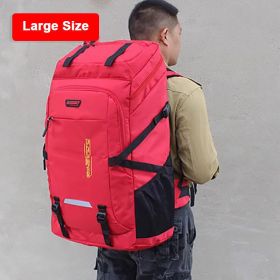 Two Sizes Classic Backpack Men Women Large Capacity Outdoor Shoulder Bags Travel Luggage Backpack Student Laptop Bag (Color: Large red)