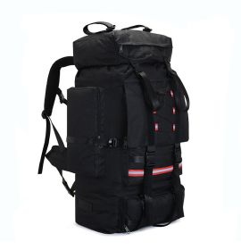 130L Outdoor Extra Large Backpack Travel Bag Tent Camping Rescue Super Capacity Luggage Backpack for men and women (Color: Black)