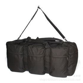 Super Capacity 100L Tactical Luggage Bag Waterproof Large Shoulder Travel Bags Backpack Outdoor Camping Tent Bag (Color: Black)