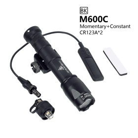 US Warehouse Tactical M600 M600B M600C Weapon Light Rifle LED Flashlight Surefir Airsoft Gun Hunting Scout (Color: M600C BK)