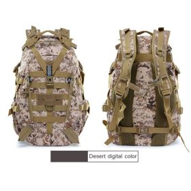 Multifunctional Hiking Camping Backpack Men's 900D Camouflage Brigade CyclingOutdoor Mountaineering Tactical Sports Bag Backpack (Color: C6 Desert Digital)