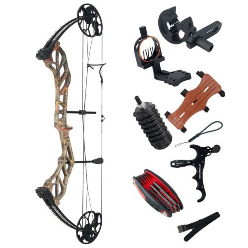 Compound Bow Archery Sets 19-70lbs Draw Weight Adjustable Shooting Right Hand Hunting Bows Adult Beginners Kit Up to IBO 320 Fps