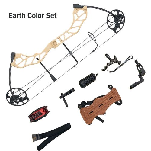 19-70LBS Compound Bow Set with Accessories Archery Adjustable Draw Length IBO 320 FPS for Outdoor Hunting Target Shooting