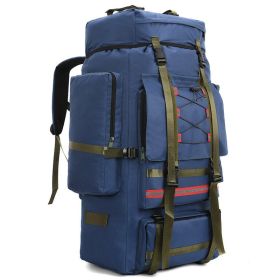 130L Outdoor Extra Large Backpack Travel Bag Tent Camping Rescue Super Capacity Luggage Backpack for men and women (Color: Blue)