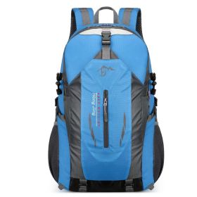 Oulylan 40L Outdoor Hiking Backpack Men Sports Climbing Bag Mochila Camping Mountaineering Bag Travel Trekking Rucksack (Color: Blue)