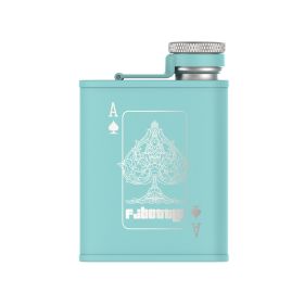 Healter Hip Flask for Men;  Portable Pocket Stainless Steel Flask Whiskey Flask for Outdoor Camping Climbing Hiking Picnic 6oz/8oz (Color: blue1, size: 8 oz)