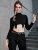 Stylish Skinny Stretchy Top, Long Sleeve Turtle Neck Solid Top, Casual Every Day Tops, Women's Clothing