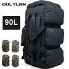 Outdoor 90L Men Tactical Luggage Bag Super Capacity Mountaineering Bags Waterproof Men Backpack Travel Camping Tent Bag