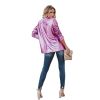 Women's Sequin Blazer, Shimmer Jacket, Casual Long Sleeve Glitter Lapel Coat