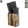 KRYDEX Tactical 5.56 .223mm Rifle with 9mm Pistol Magazine Pouch For Hunting Airsoft Vest Belt Gear Compatible Belt & MOLLE