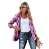 Women's Sequin Blazer, Shimmer Jacket, Casual Long Sleeve Glitter Lapel Coat