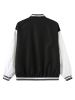 Women's Varsity Jacket Vintage Letter Print Cropped Baseball Coat 90's Fashion Streetwear Bomber Outer Coat
